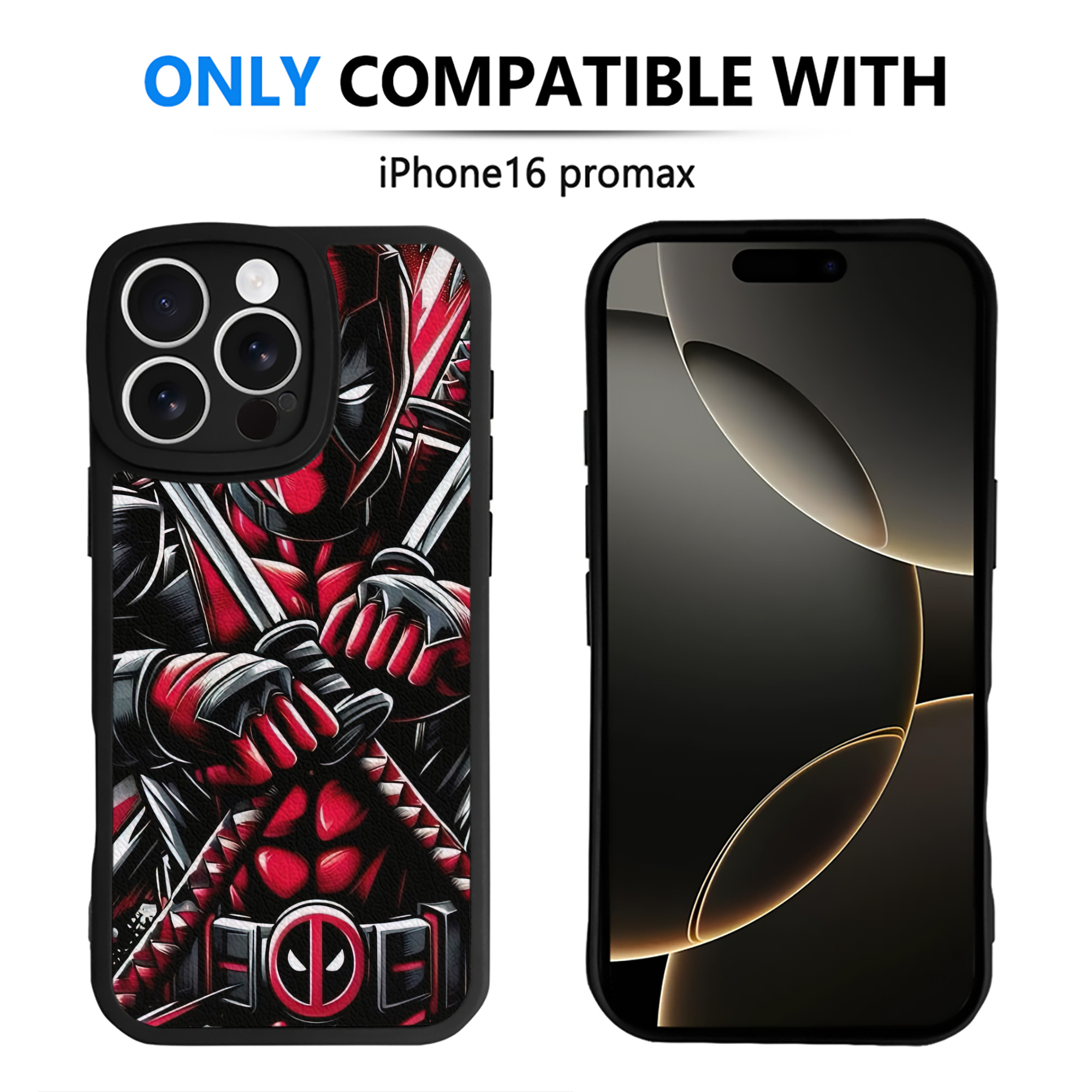 （画像用） Deadpool デッドプール 【iPhone 16シリーズ対応】シリコンスマホケース（レザー調） 材質：シリコン